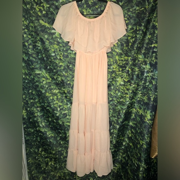 Elegant Pale Pink Maxi Dress - Picture 13 of 13